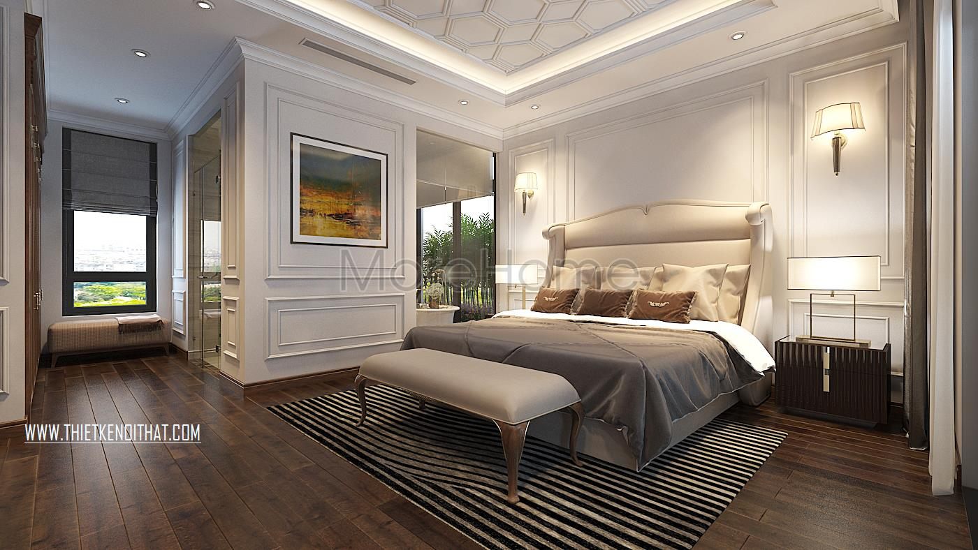 Thiết kế nội thất biệt thự hiện đại kết hợp tân cổ điển Vinhomes GreenBay